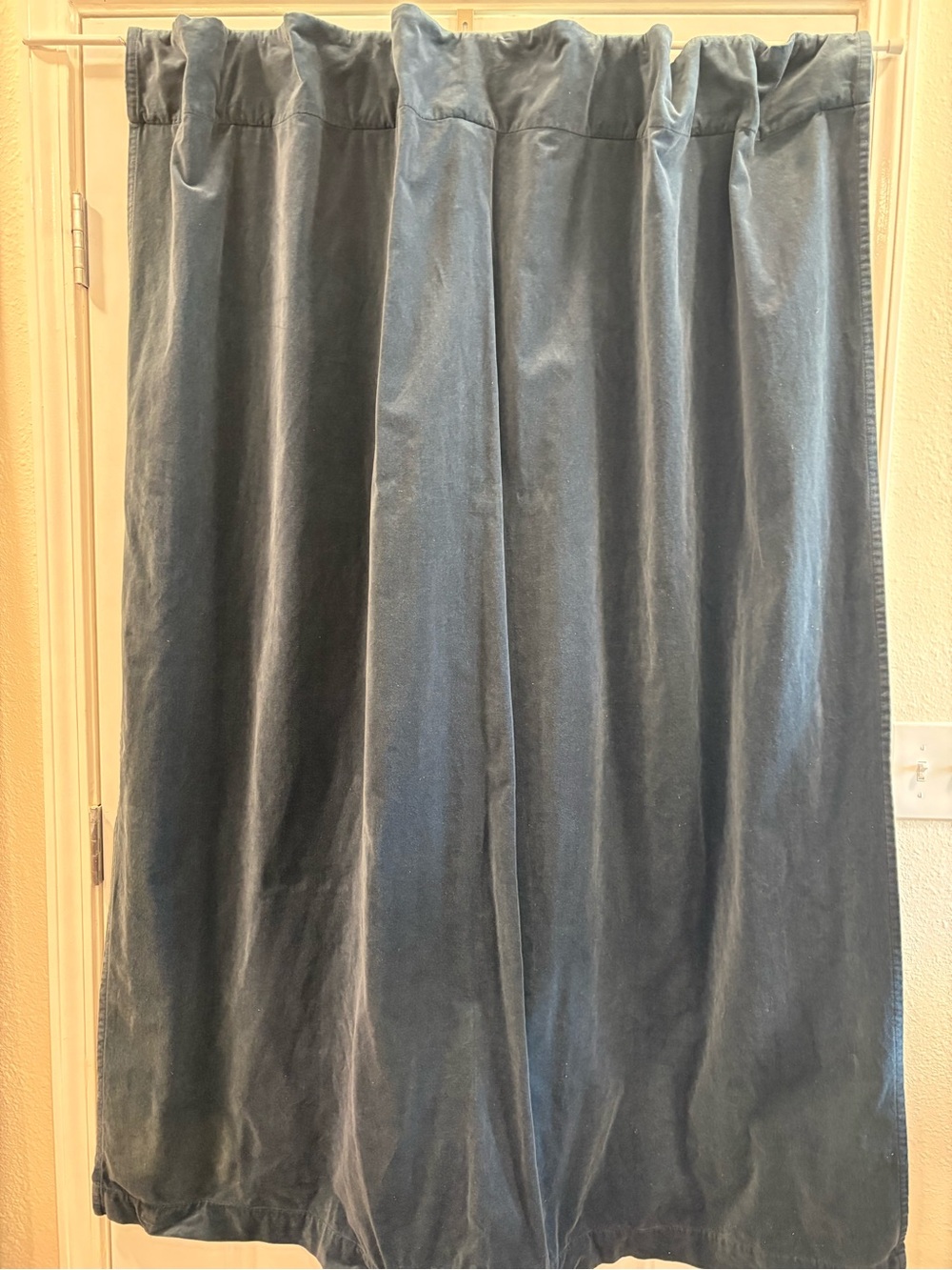 West Elm blue curtain set